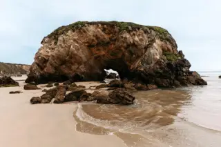 Camping beach in Asturias, Bungalows, Camping Penarronda
